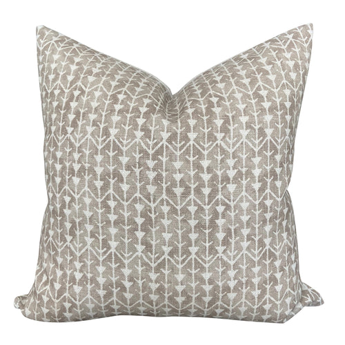 READY TO SHIP 22x22 Designer Pillows Carolina Irving 'Amazon' Pillow in String // Tan Neutral Pillow Cover // High End Pillow