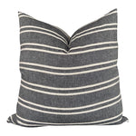 Chiangmai Native Cotton Charcoal Stripe Pillow Cover // Gray Pillow // Modern Farmhouse Pillow // Decorative Throw Pillows