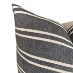 Chiangmai Native Cotton Charcoal Stripe Pillow Cover // Gray Pillow // Modern Farmhouse Pillow // Decorative Throw Pillows