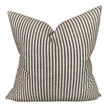 READY TO SHIP 22X22 Chiangmai Native Cotton Black and White Stripe Pillow Cover // Black white pillows // Modern Farmhouse Pillow