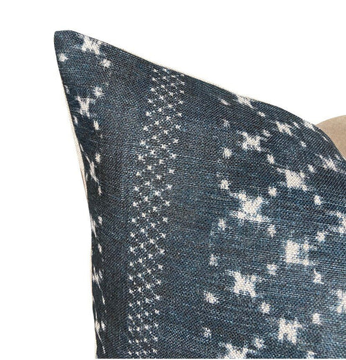 READY TO SHIP 20x20 Designer Clay McLaurin Nagoya Pillow Cover in Indigo // Blue Throw Pillow // High End Pillows