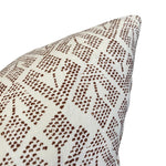 Designer Pillows Carolina Irving 'Patmos' in Pillow in Mocha // Neutral Brown on Cream Pillow Cover // Boutique Pillow Covers // High End