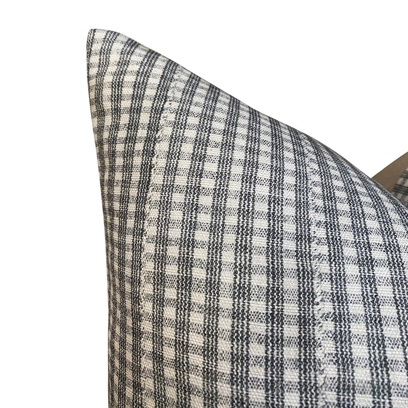 READY TO SHIP 20x20 Designer Jennifer Shorto Kan Streams in Rock Pillow Cover // Modern Farmhouse Decor Pillow // Plaid Decorative Pillow