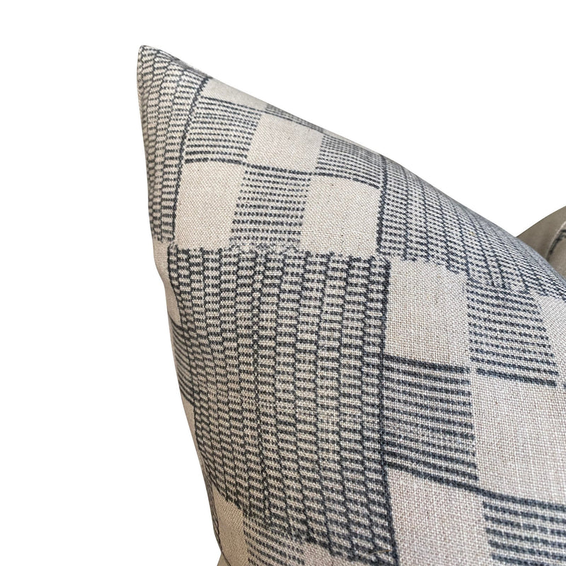 READY TO SHIP 12x18 Jennifer Shorto Petrel in Anthracite Pillow Cover // Modern Farmhouse Decor Pillow //  Patchwork Mudcloth