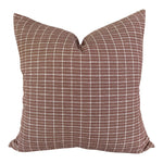 READY TO SHIP 22X22 Kufri Hiroki Designer Pillow in Dusty Mauve // Striped Pillows // Modern Boho Throw PIllows // Decorative PIllows