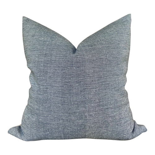 Kufri Raw Solid Designer Pillow Cover in Denim