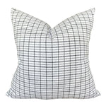 Kufri Hiroki Designer Pillow in Natural // Black and White Plaid Pillow // Modern Boho Throw PIllow // Decorative PIllow // Boutique Pillows