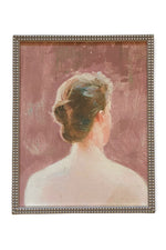 Vintage Framed Canvas Art  // Framed Vintage Print // Vintage Painting // Pink Portrait of a Woman // Farmhouse print //#P-507