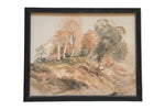 Vintage Framed Canvas Art  // Framed Vintage Print // Vintage Painting // Muted Landscape Print // Farmhouse print //#LAN-135