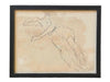 Vintage Framed Canvas Art  // Framed Vintage Print // Vintage Painting // Vintage Portrait Sketch // Farmhouse print //#P-513