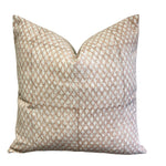 READY TO SHIP 22X22 Designer Samira Pillow Cover in Tan Umber Mustard // Peach Blush Floral Pillow Cover // Boutique Pillow Covers