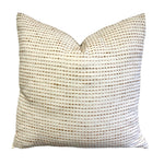 Designer Handwoven Resha Pillow Cover // Peach Blush Rust Pillow Cover // Boutique Pillow Covers // Modern Farmhouse // Boho Pillows