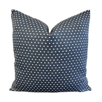 READY TO SHIP 18X18 Designer Pillows Maresca Calico Dot in Navy // Indigo Blue Pillow Cover // Boutique Pillow Covers // Modern Farmhouse