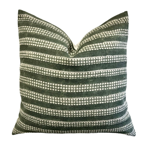READY TO SHIP 20x20 Designer Nepsa in Olive Pillow Cover // Dark Green Pillow // Decorative Throw Pillows // Modern Farmhouse