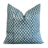 READY TO SHIP 10x14 Boti in Rialto Linen Pillow Cover // Indigo Blue Pillow // Boho Pillow // Decorative Floral Throw Pillows