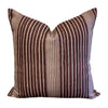 Designer Clay McLaurin Mediterranean Stripe Pillow Cover in Berry // Burgundy Maroon Striped Throw Pillow // High End Throw Pillows