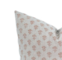 READY TO SHIP 12x24 Designer "Artesia" Naya Floral Pillow Cover // Tan Blush Pink Pillow Cover // Modern Farmhouse // Boho Pillows