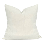 READY TO SHIP 24X24 Designer Linen Patchwork Pillow Cover in Ivory // Neutral Cream Throw Pillows // Decorative Pillows // White pillow