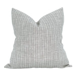 READY TO SHIP 20X20 Silver Stripe Pillow Cover  // Gray Throw Pillows // Decorative Pillows // Neutral Striped throw pillow // Accent Pillow