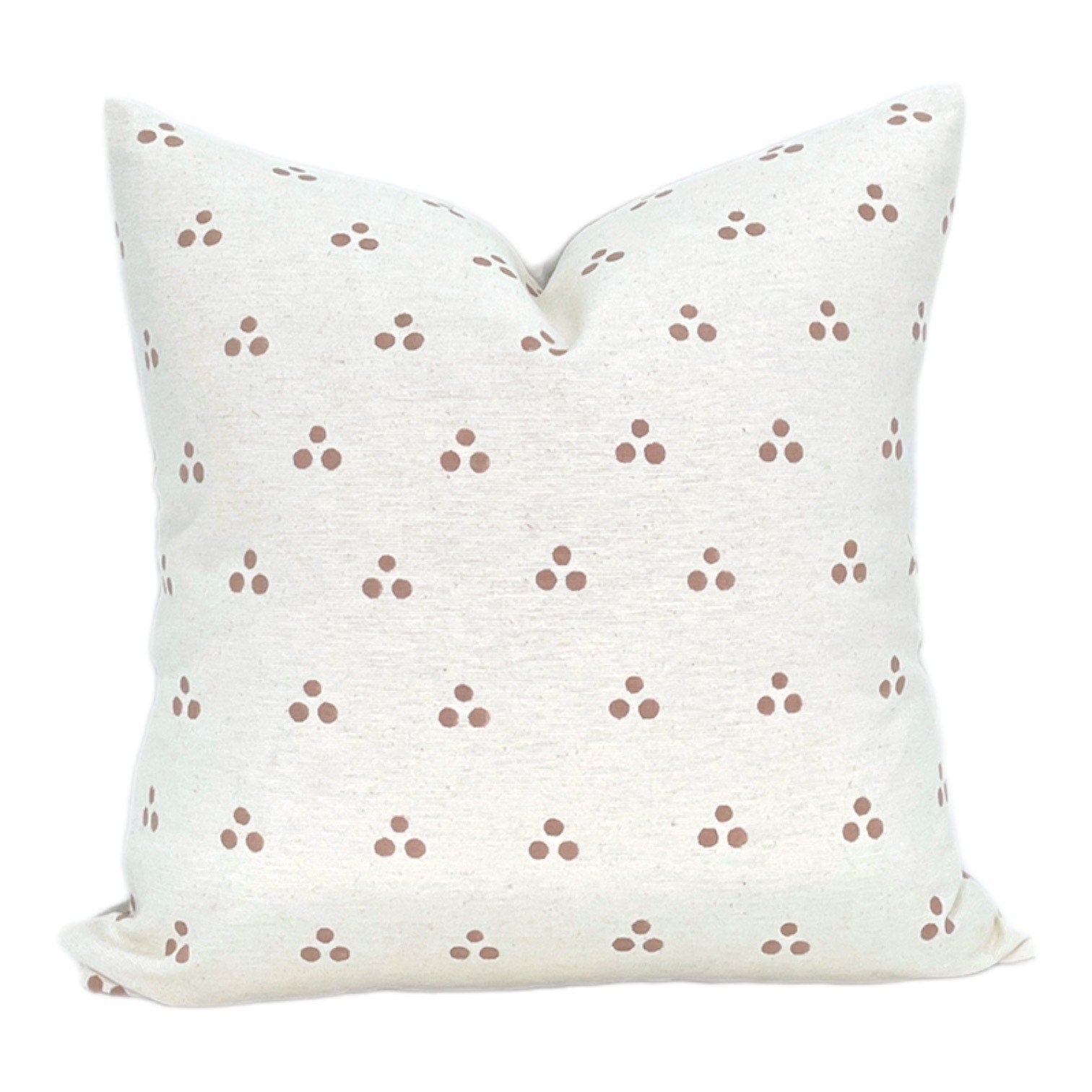 READY TO SHIP 20x20 Designer Nishaan in Tan  Pillow Cover // Tan Blush Pink Pillow Cover // Modern Farmhouse // Boho Pillows