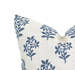 Peter Dunham OUTDOOR Pillow Cover // Asha in White Indigo //Designer Outdoor Pillow// Indigo Blue Outdoor Pillow // Sunbrella Outdoor Pillow