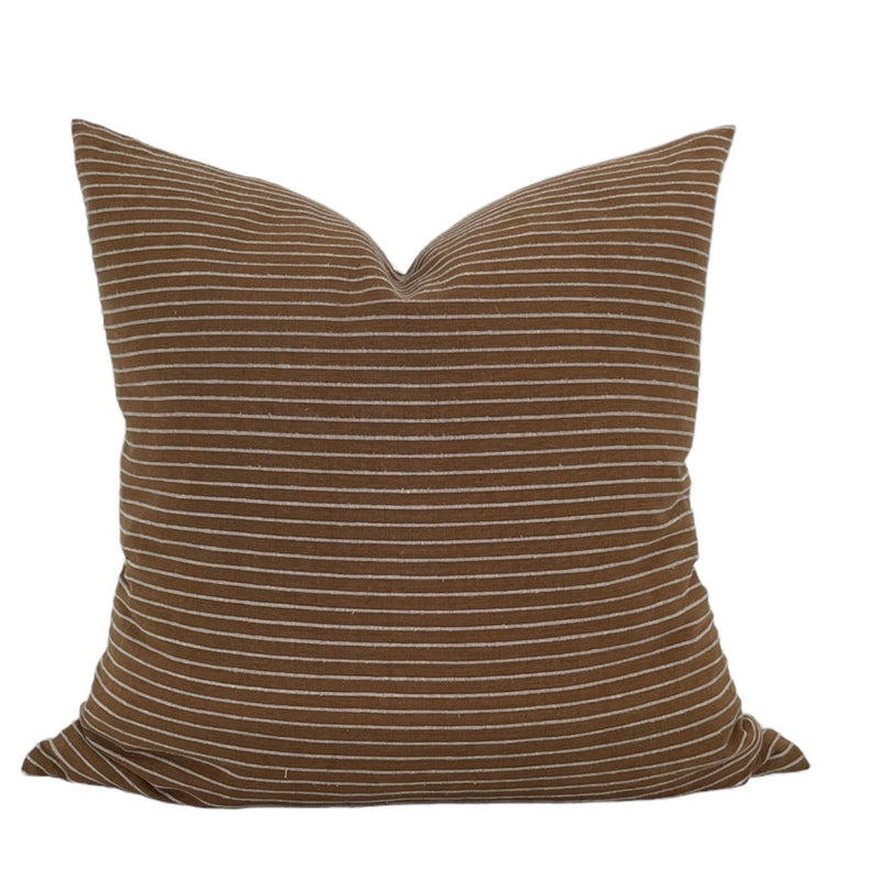 READY TO SHIP 14X36 Chiangmai Woven Brown Stripe Pillow Cover //  Designer Pillow Cover // Boutique Pillow Covers // Modern Farmhouse