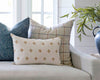 READY TO SHIP 14X22 Chiangmai Native Cotton Pillow Cover // Gold Mustard Cotton Batik Pillow  // Modern Farmhouse Pillows // Boho Tribal