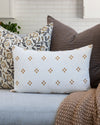 READY TO SHIP 14X22 Chiangmai Native Cotton Pillow Cover // Gold Mustard Cotton Batik Pillow  // Modern Farmhouse Pillows // Boho Tribal