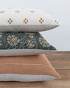 Nisa Pillow Cover in Lush // Modern Farmhouse Decor Pillow // Blue Green Mudtard Linen Decorative Pillow