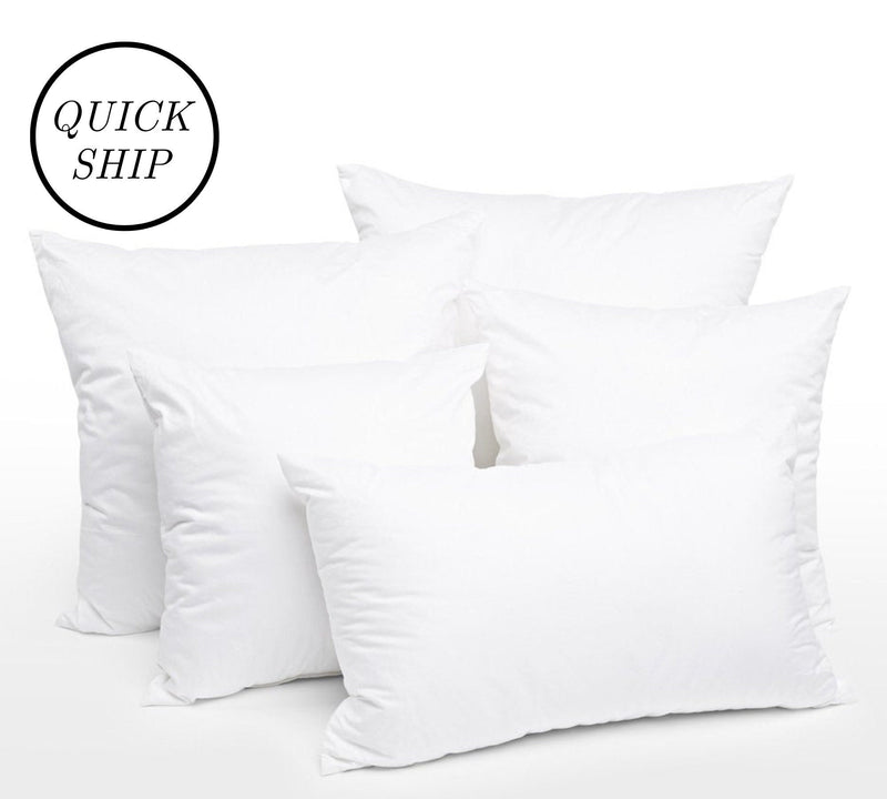 Title: Outdoor Pillow Inserts, Choose Your Size, Cotton or