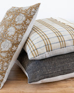 Linen + Cloth Curated Collection "Collins" // Kufri Rustic, Masaru and Nisa pillows  //  Designer Pillow Combos //  Green Mustard Pillow Set