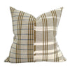 READY TO SHIP 20X20 Designer Masaru in Golden Designer Pillow // Olive green plaid Throw Pillow // Plaid PIllow // High end pillow