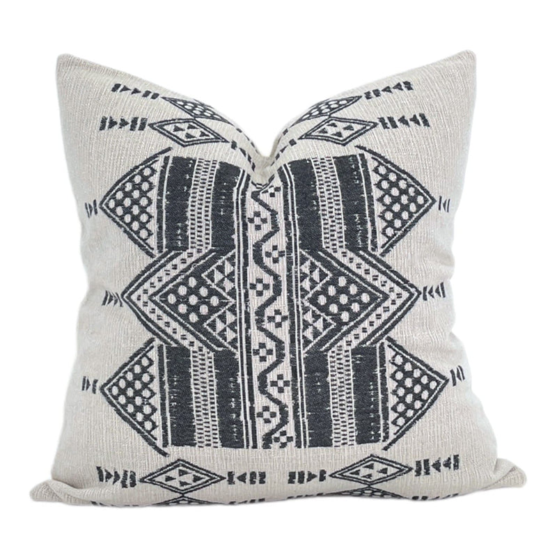 Peter Dunham OUTDOOR Pillow Cover // Mombasa Black on Natural // Designer Outdoor Pillow// Neutral Outdoor Pillow// Sunbrella Outdoor Pillow