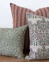 Designer Fleur in Saffron Olive Pillow Cover // Floral Green Pillow // Botanical Pillow // Decorative Throw Pillows // Modern Farmhouse