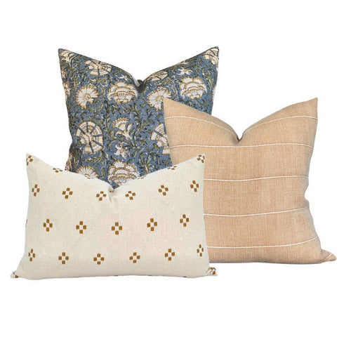 Linen + Cloth Curated Collection "Sailor" // Nisa, Faso and Chiangmai pillows  //  Designer Pillow Combos // Throw Pillow Set