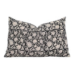 Linen + Cloth Curated Collection "Aros" // Black Slub, Raven Floral, Indian Wool pillows  //  Designer Pillow Combos // Throw Pillow Set