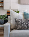 Linen + Cloth Curated Collection "Aros" // Black Slub, Raven Floral, Indian Wool pillows  //  Designer Pillow Combos // Throw Pillow Set