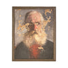 Vintage Framed Canvas Art  // Framed Vintage Print // Nautical Vintage Painting // Vintage Portrait of a Man// Old Man with Beard //#P-518