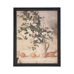 Vintage Framed Canvas Art  // Framed Vintage Print // Vintage Painting // Botanical Flowers and Lemons Painting // Kitchen Art  //#BOT-122