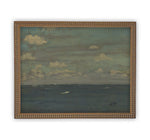 Vintage Framed Canvas Art  // Framed Vintage Print // Vintage Painting // Coastal Beach Print// Farmhouse print //#LAN-157