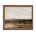 Vintage Framed Canvas Art  // Framed Vintage Print // Vintage Painting // Landscape //Farmhouse print //#LAN-150