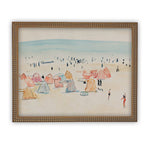 Vintage Framed Canvas Art  // Framed Vintage Print // Vintage Painting // Coastal Beach Art // Beach House print //#LAN-156