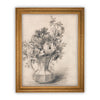 Vintage Framed Canvas Art  // Framed Vintage Print // Vintage Painting // Botanical Floral Sketch // Farmhouse print  //#BOT-114
