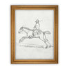 Vintage Framed Canvas Art  // Framed Vintage Print // Vintage Painting // Vintage Equestrian Sketch Art// Farmhouse print //#A-134