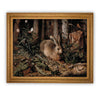 Vintage Framed Canvas Art  // Framed Easter Art // Vintage Rabbit Painting // Vintage Bunny Print // Girls Room or Nursery print //#A-147