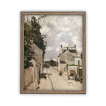 Vintage Framed Canvas Art  // Framed Vintage Print // Vintage Painting // European City Landscape Art // Farmhouse print //#ARC-114
