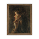 Vintage Framed Canvas Art  // Framed Vintage Print // Vintage Painting // Vintage Portrait of a Woman // Farmhouse print //#P-504