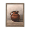 Vintage Framed Canvas Art  // Framed Vintage Print // Vintage Painting // Terracotta Pottery Still Life Print // Farmhouse Kitchen //#ST-601