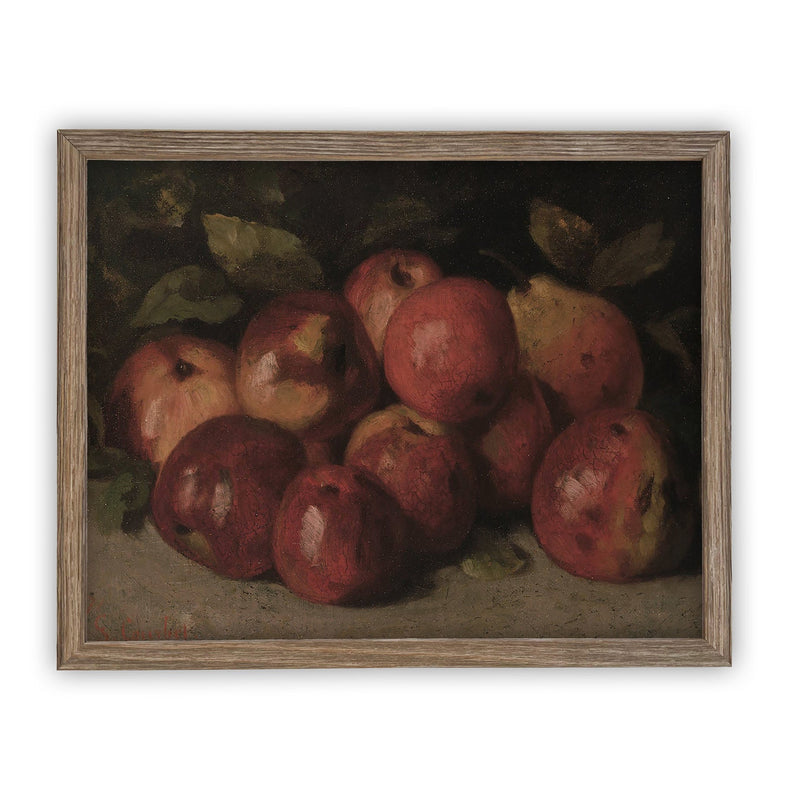 Vintage Framed Canvas Art  // Framed Vintage Print // Vintage Fruit Painting // Still Life Kitchen Painting // Farmhouse print //#ST-608