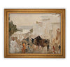 Vintage Framed Canvas Art  // Framed Vintage Print // Vintage Painting // Fall Winter Abstract // Farmhouse print //#LAN-147